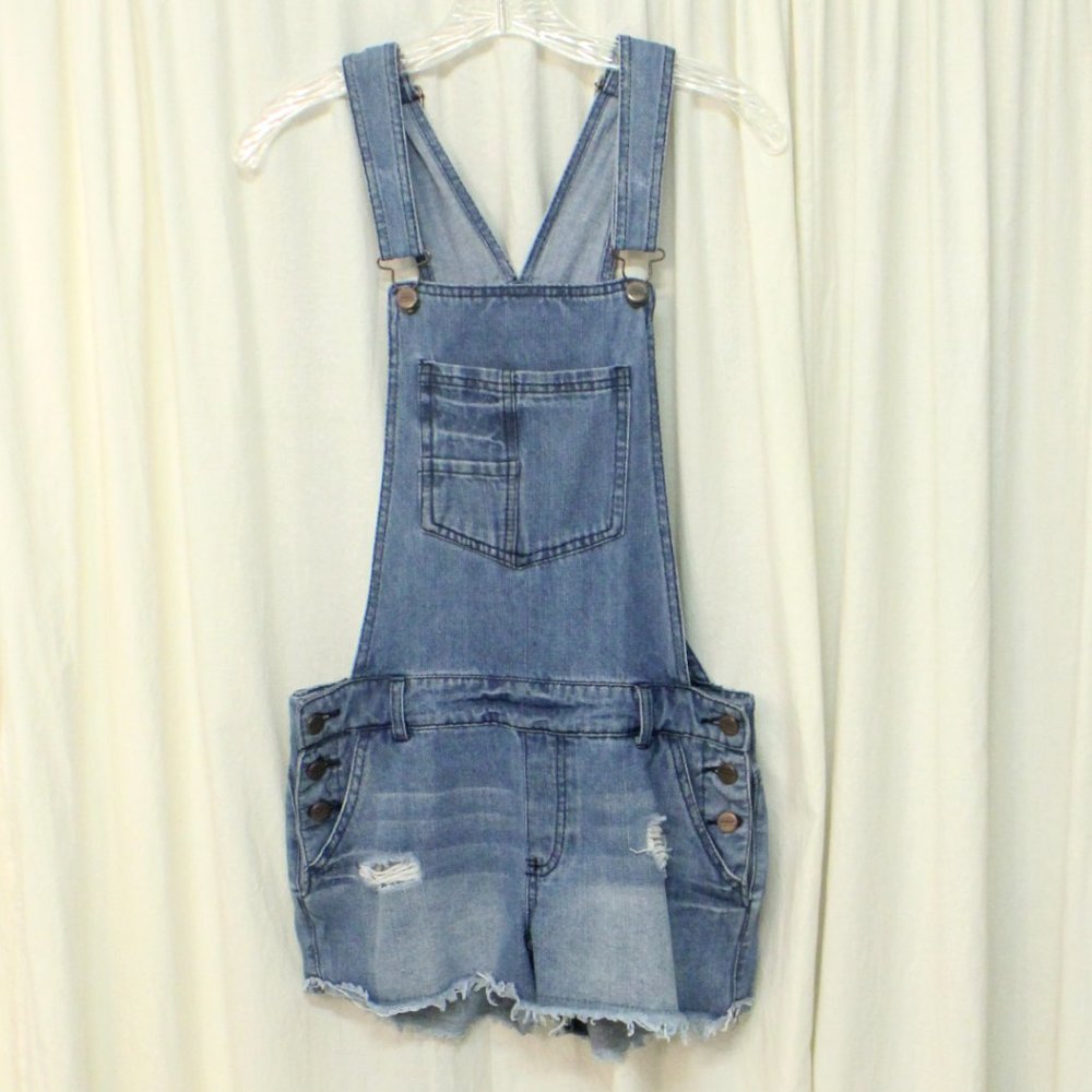 Y2K Vintage Ci Sono Denim Jean Overall Shorts Size Small